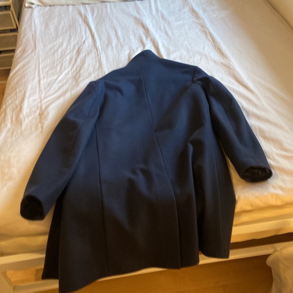 Zara Large Size Trench Coat Navy - Picture 3 of 3